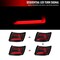 Spec-D Tuning SEDAN LED LIGHT BAR MATTE BLACK HOUSING AND CLEAR LENS, 2PK LT-WRX084JRLED-SQ-TM - alternate 6